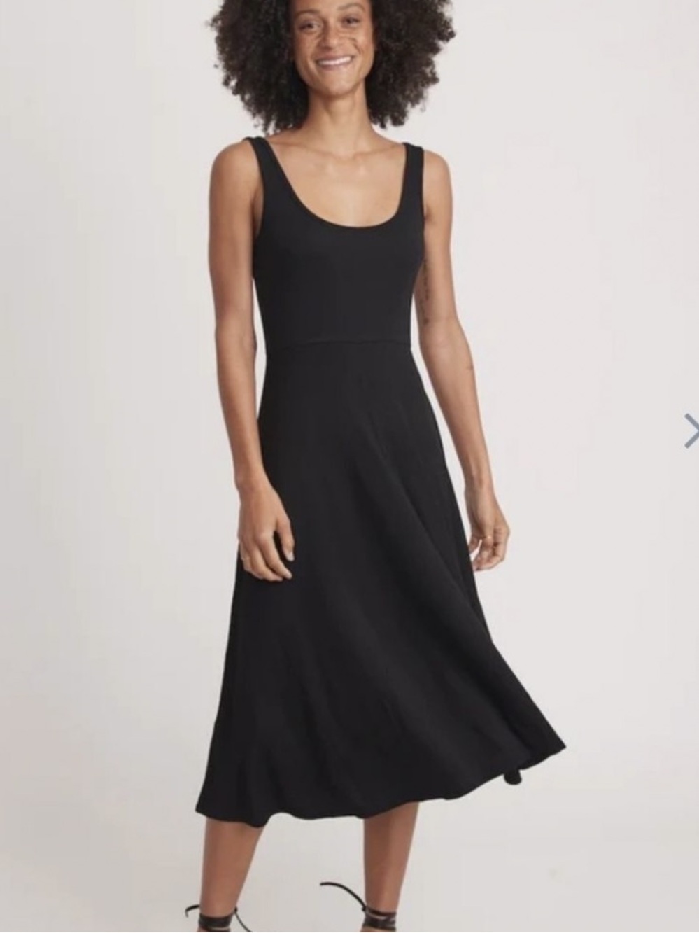 Marine Layer Lexi Rib Fit and Flare Midi Dress Marlin  size XL